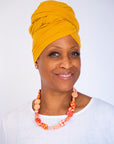 Kazuri Orange Blossom Necklace 22"