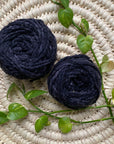 Th display of charcoal colored yarn