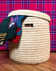 display of rattan basket