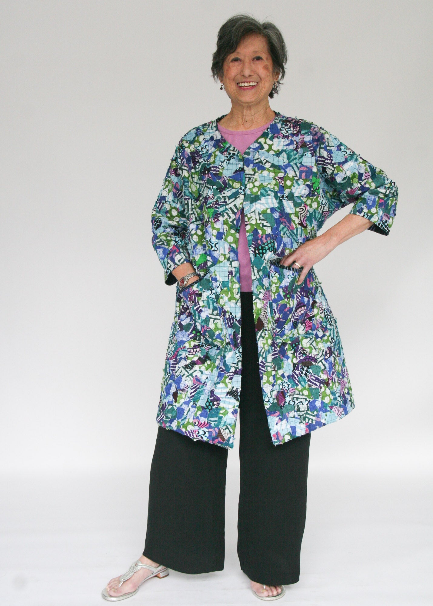 Confetti Open Front Coat – Zuri