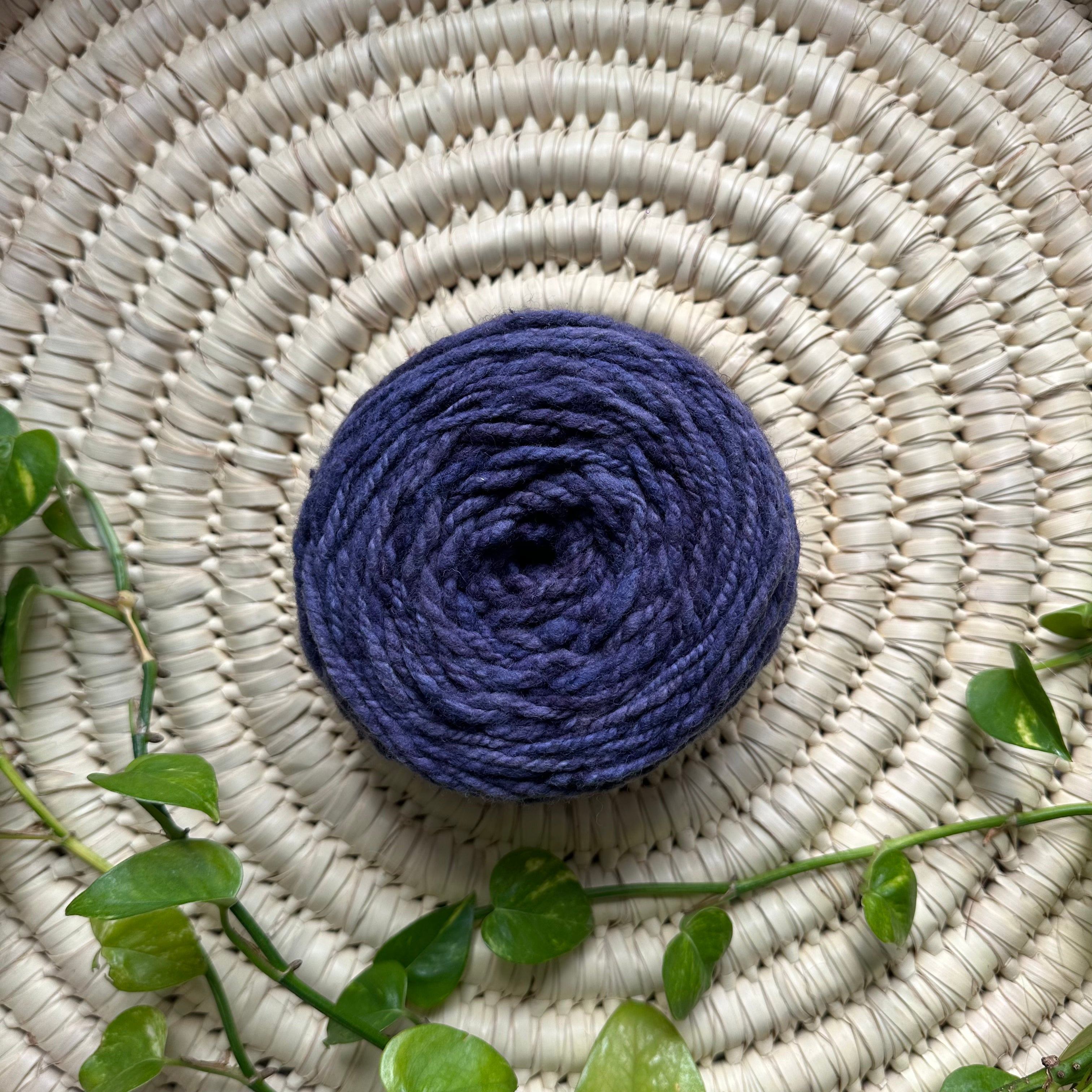 display of lavender colored yarn