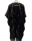 Julahas Teal Black Kala Cotton Tassel Duster