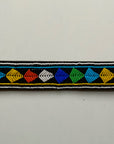 Black and Rainbow beaded belt