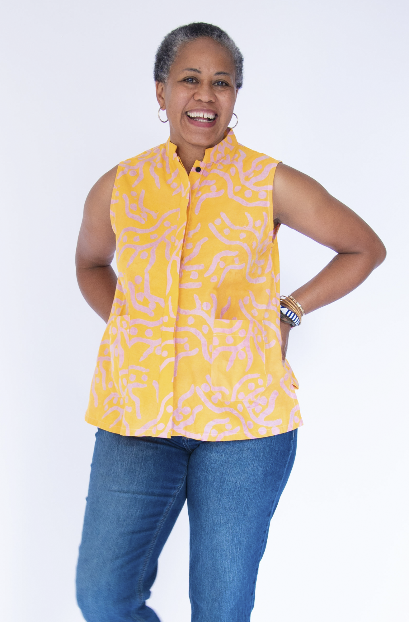 Marzipan Sleeveless Shirt – Zuri