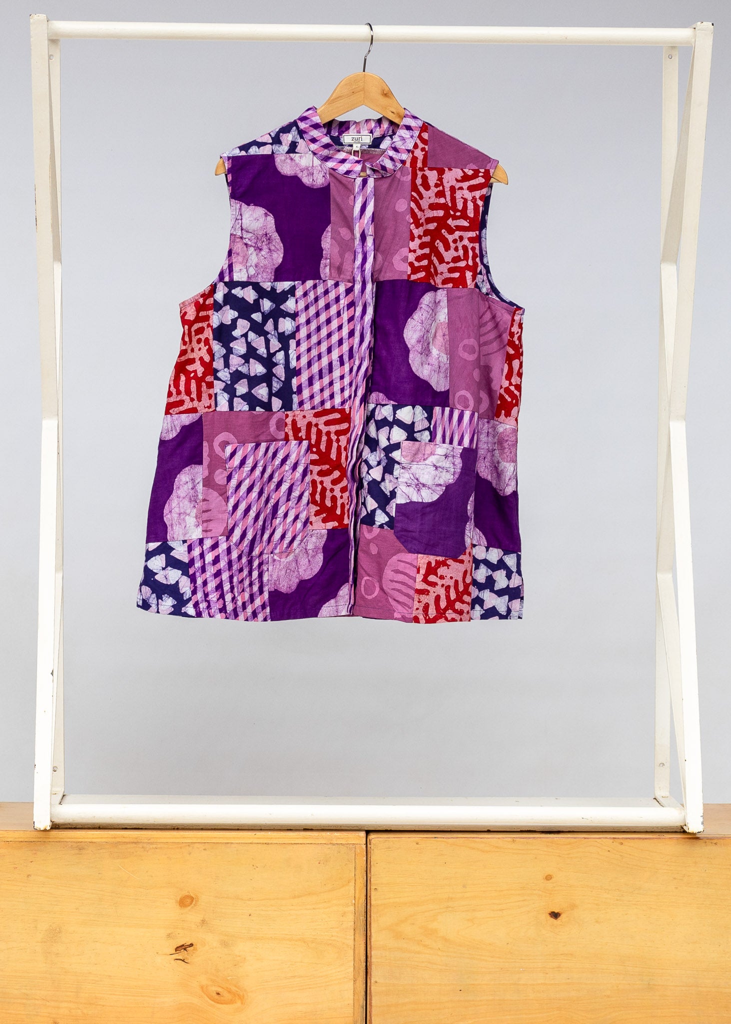 Rooted Patchwork Sleeveless Shirt – Zuri