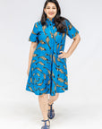 Gone Fishing Fitted Short Sleeved Dress