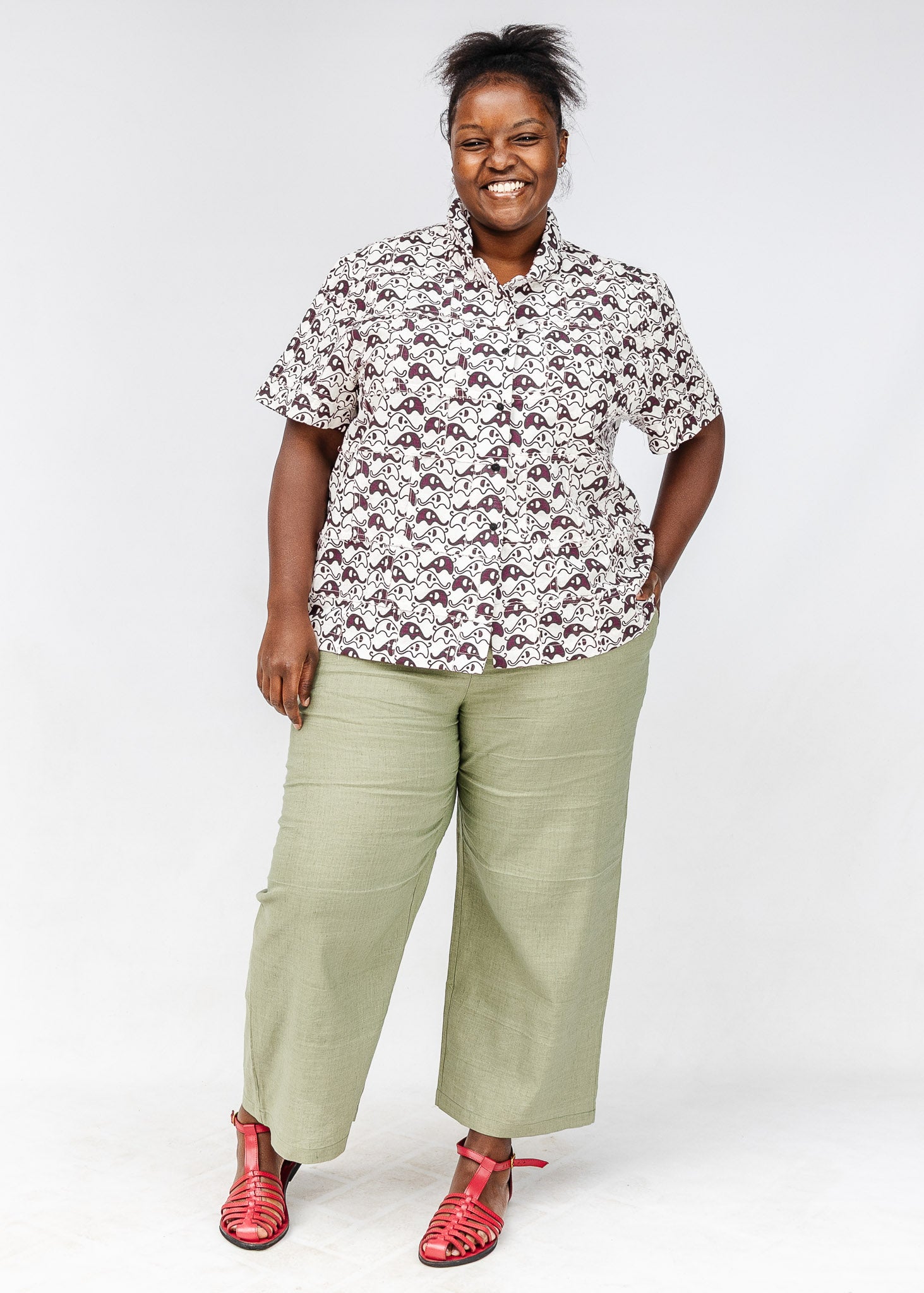 Collective Memory Relaxed Patchwork Short Sleeved Shirt – Zuri