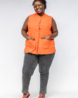 Cochineal Patchwork Sleeveless Shirt