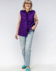 Aubergine Patchwork Sleeveless Shirt