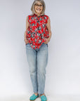 Vermillion Sleeveless Shirt