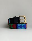 Rainbow beaded belt with arrow print
