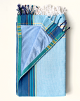 blue kikoi towel