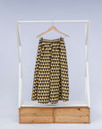 Display of black and beige culotte.