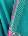 Julahas Teal Green Kala Cotton Tassel Duster