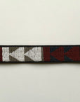 metallic beaded belt with arrow print