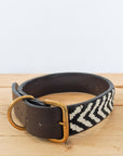 Black and white chevron Masai beaded dog collar