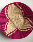 Pink star woven basket