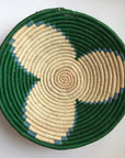Green star woven basket