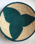 Green star woven basket