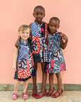 Colorful patchwork kids dress