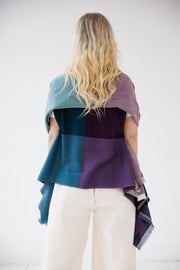 Julahas Light Wool Cape Fusion Teal Purple