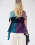 Julahas Light Wool Cape Fusion Teal Purple