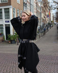 Julahas Wool Cape Coat Cocoon Black