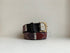 Maroon, white and metallic beaded belt