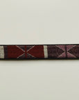 Maroon, white and metallic beaded belt