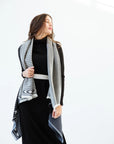 Julahas Light Wool Cape Fusion Graphic - Petite