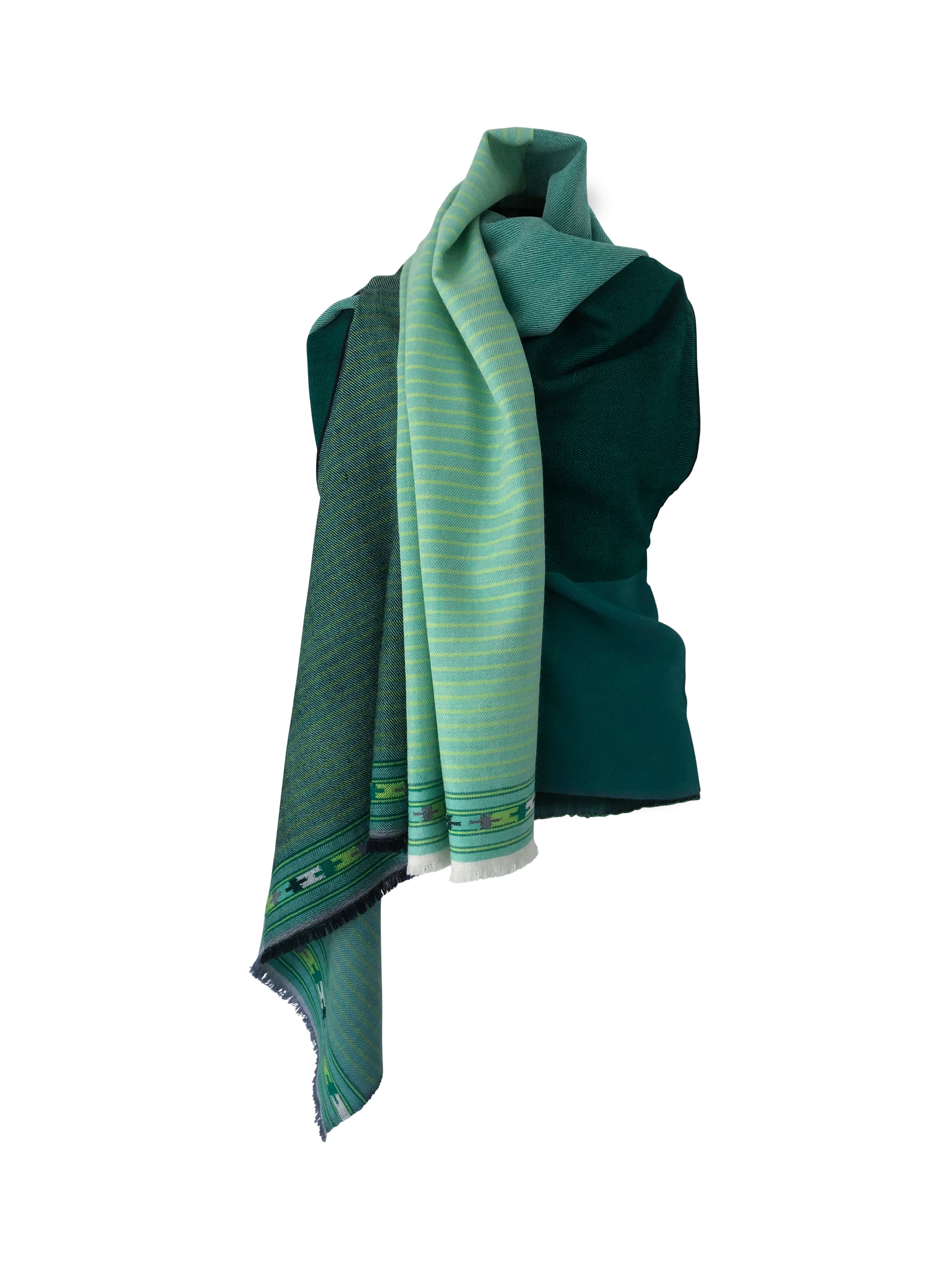 新品タグ付UJOH Asymmetry Cape Julahas Green Fusion Cape – Zuri