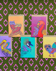 The display of bird inspired greeting cards 