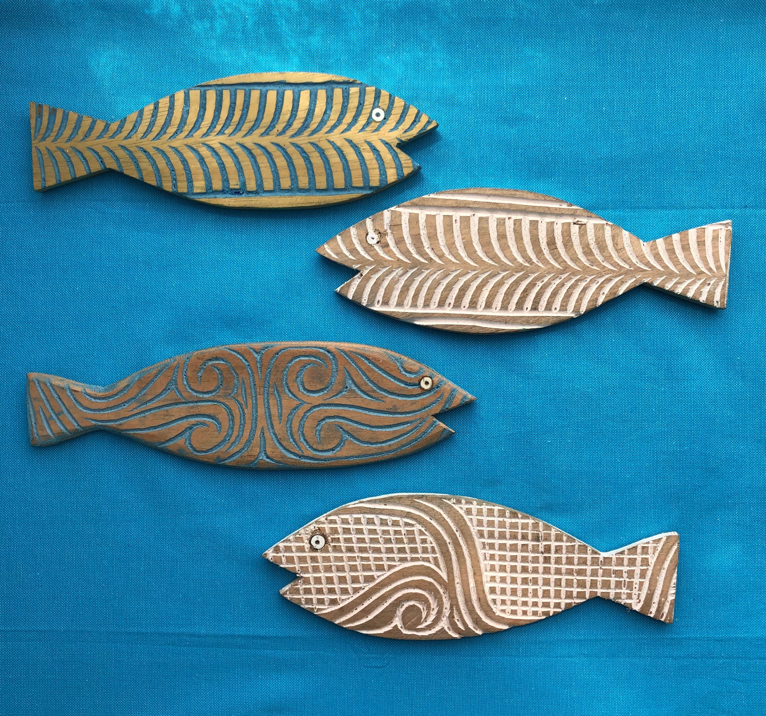 carved wooden fish decoration