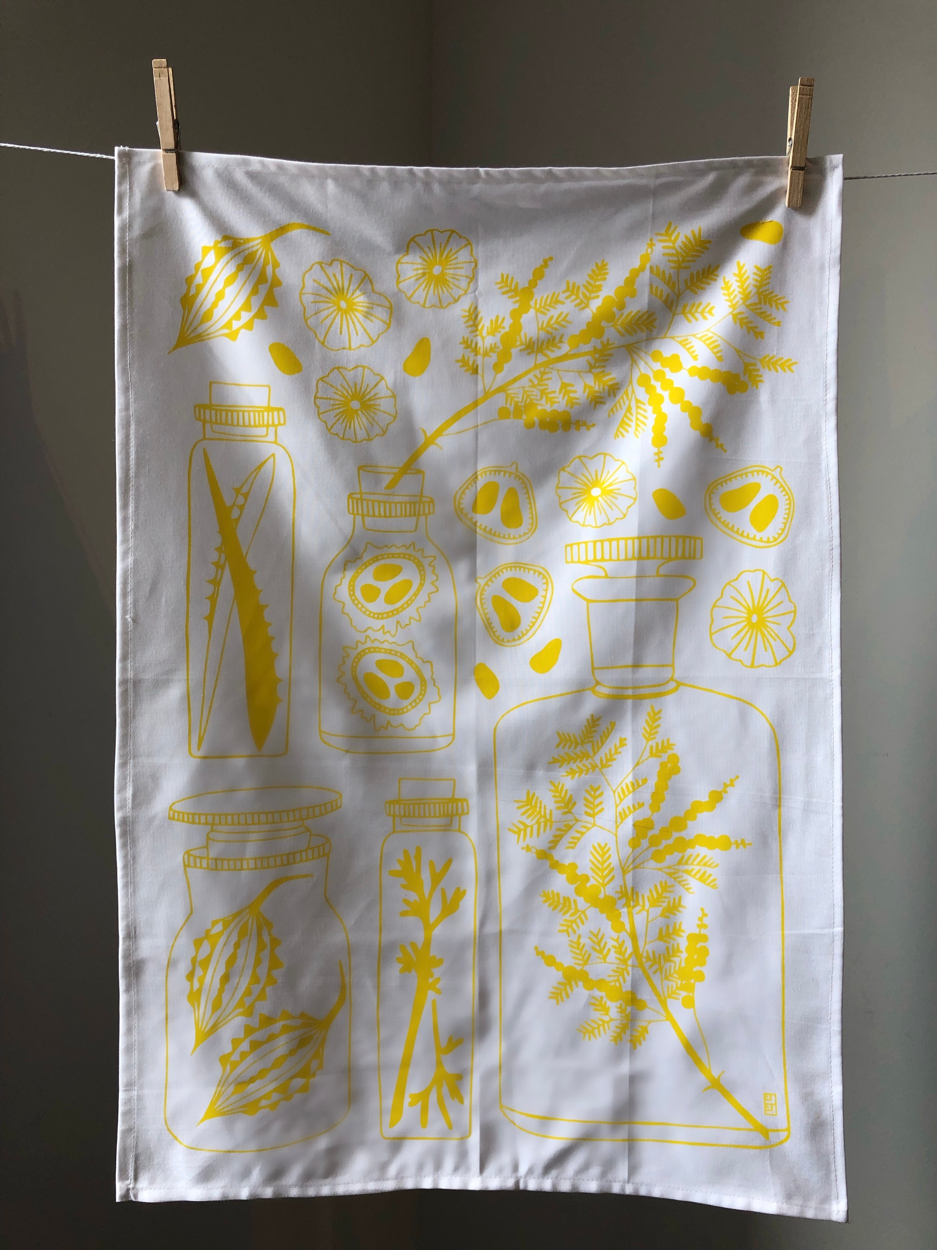 Ida-Line Botanical Tea Towel by Lulu Kitololo