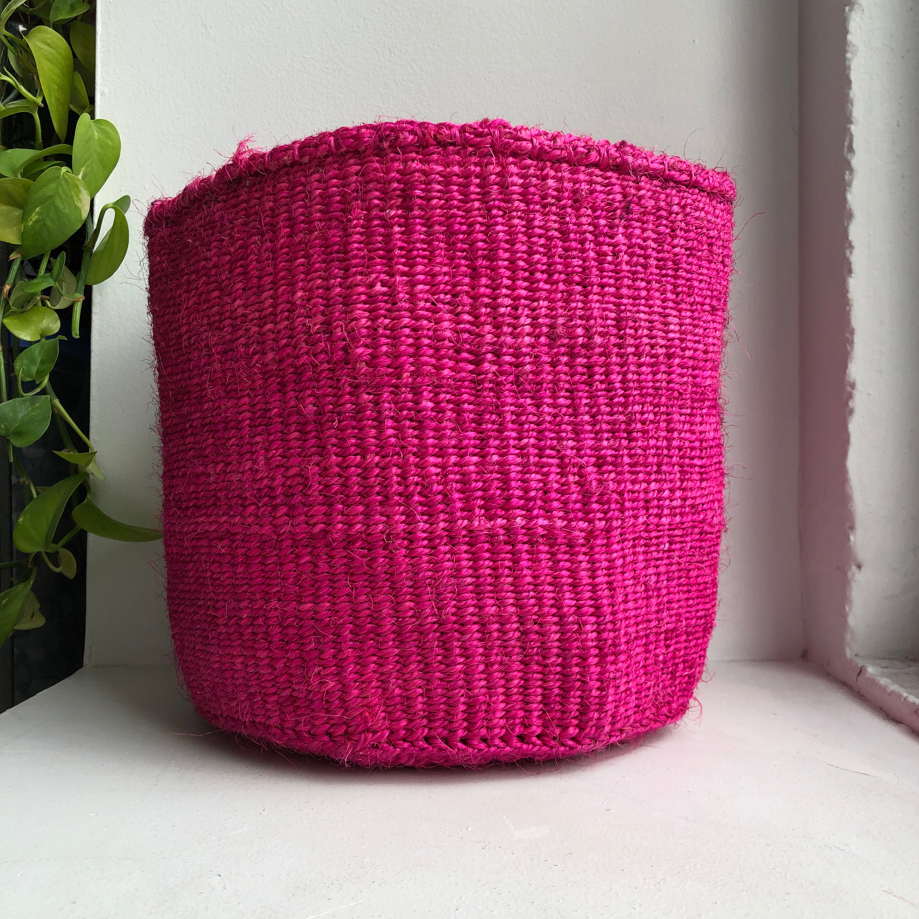 display of 10&quot; hot pink color basket