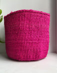 display of 10" hot pink color basket
