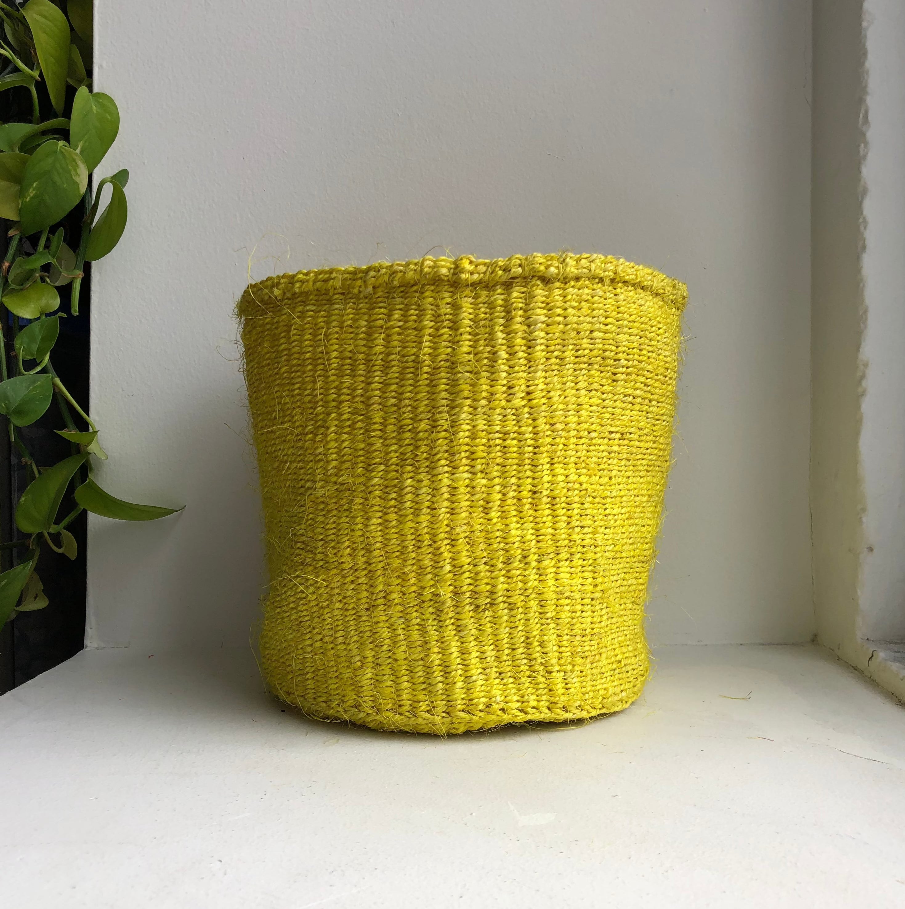 display of 8&quot; yellow basket