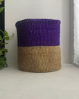 10" purple and natural basket