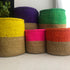 Group picture of colorful baskets.