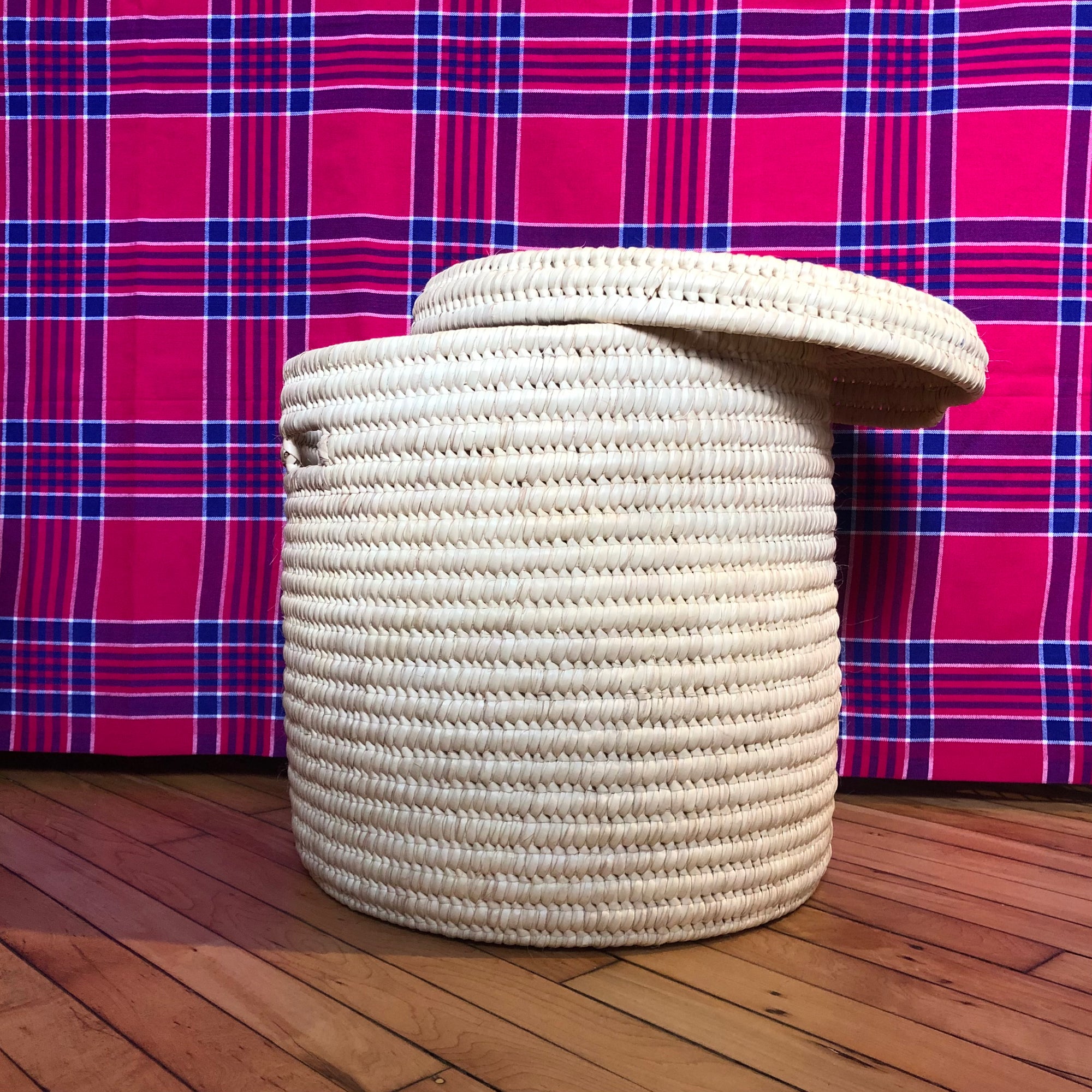 display of rattan basket