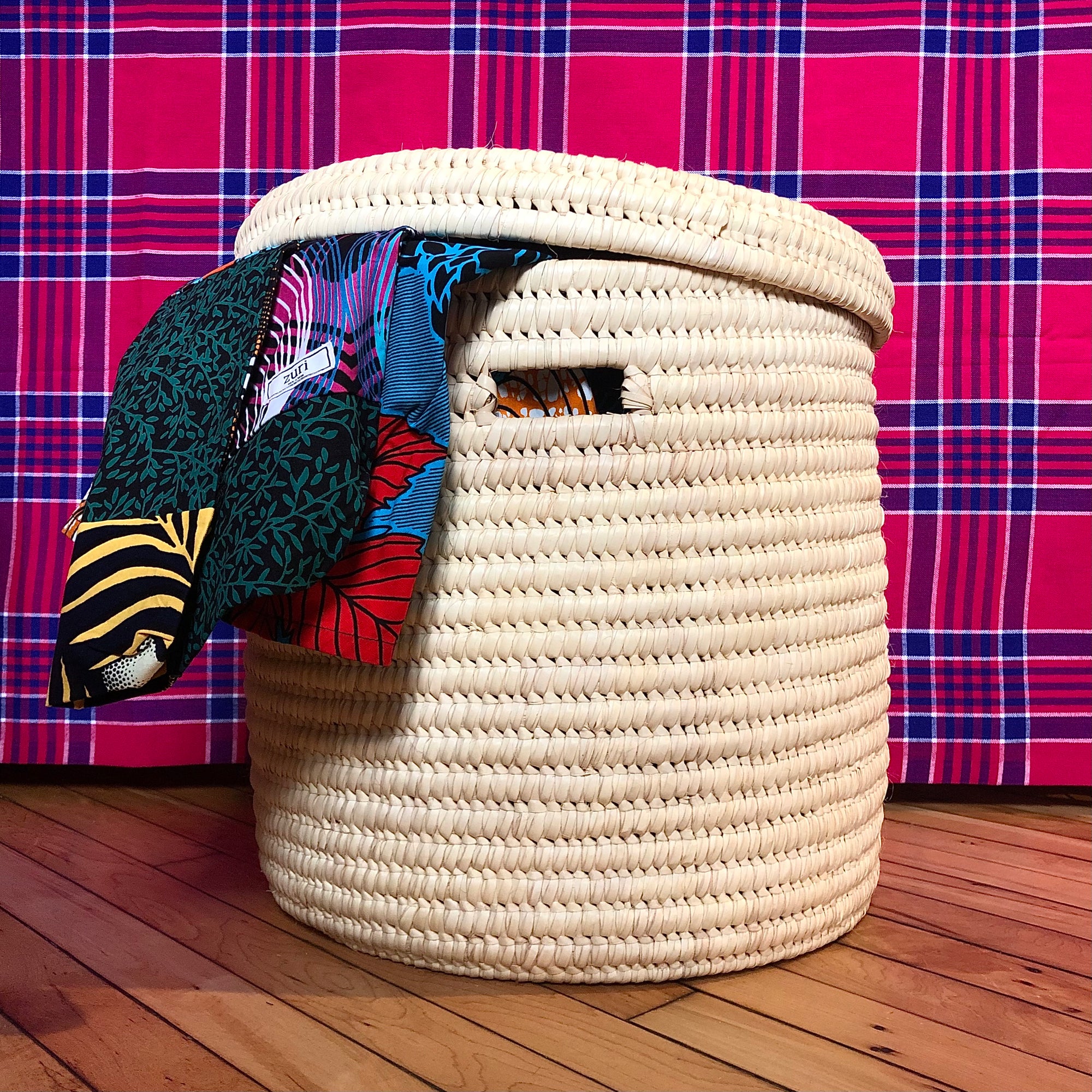 display of rattan basket