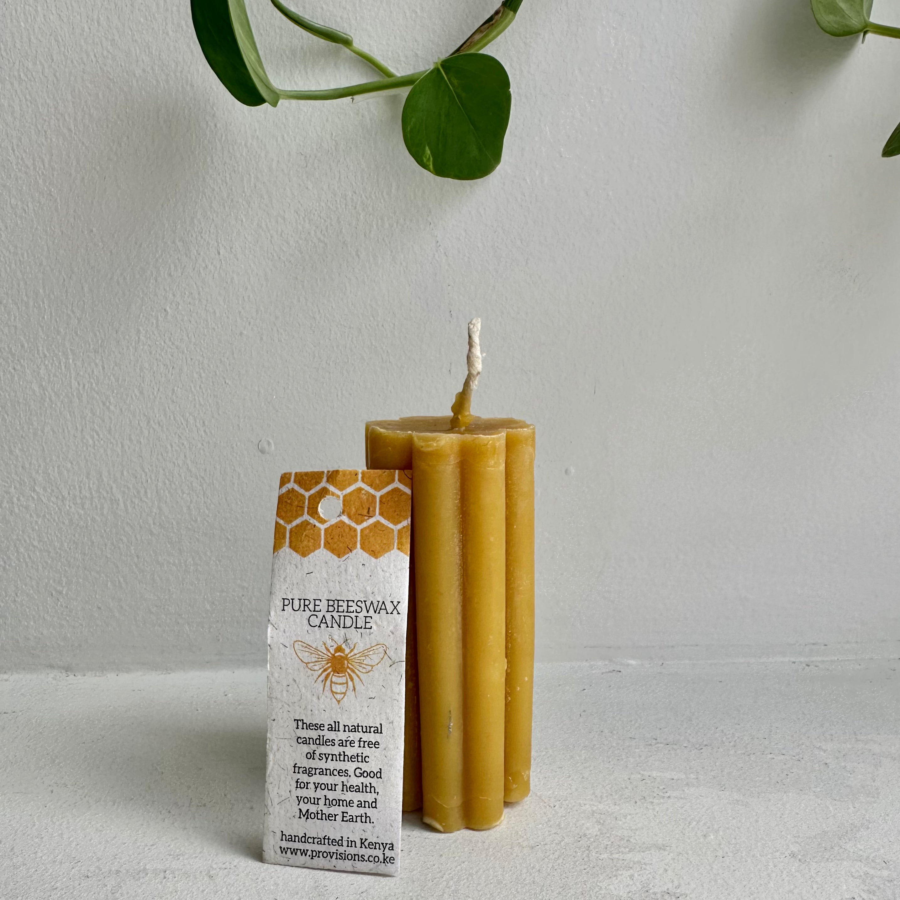 Column  Pure Beeswax Candle