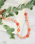 Kazuri Orange Blossom Necklace 22"