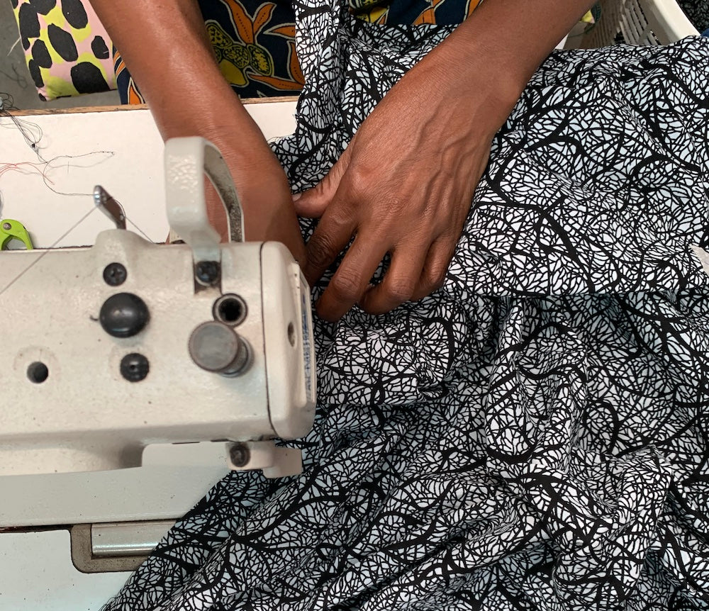 fabric and sewing machine