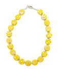 Kazuri Kaleidoscope Lemon  Necklace 22"