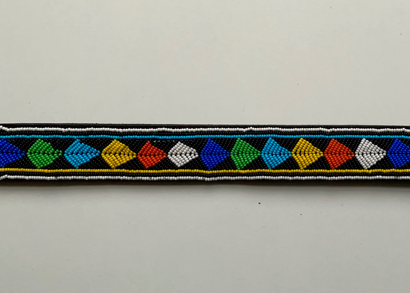 Black and Rainbow beaded belt