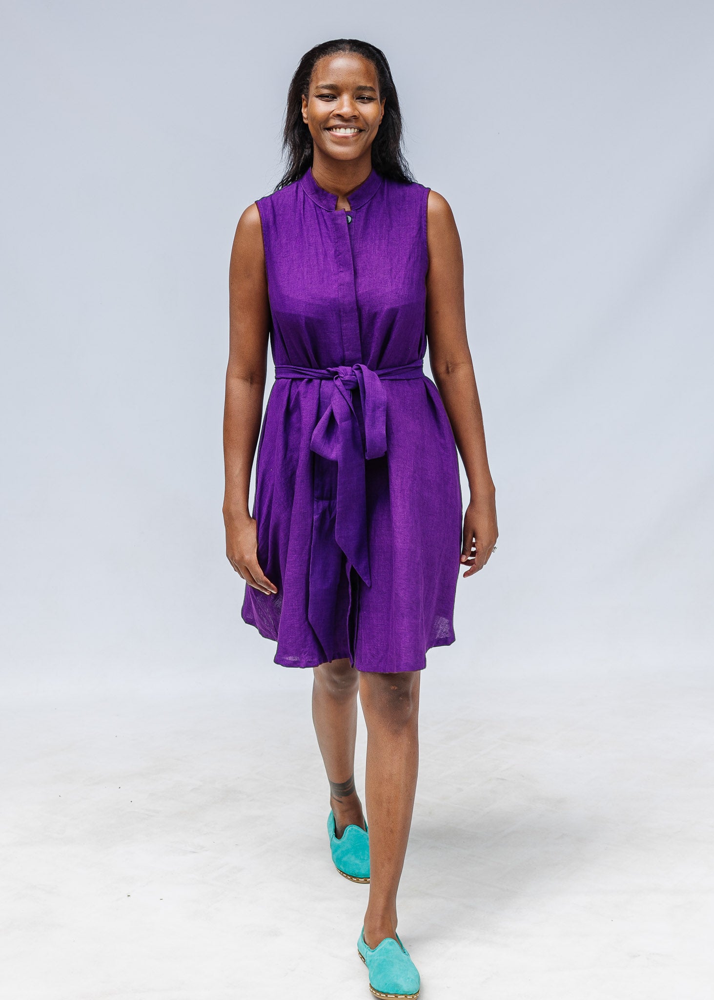 aubergine evening dress Fitted Satin Long Sleeves Open Eggplant Evening Gown AC381 2 / Eggplant (Purple)