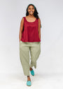 Burgundy Reversible Scoop Tank