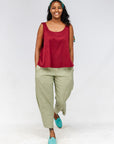 Burgundy Reversible Scoop Tank