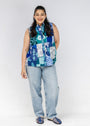 Morel Patchwork Sleeveless Shirt